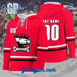 AHL Charlotte Checkers 2024 Hockey Lace Up Red Hoodie