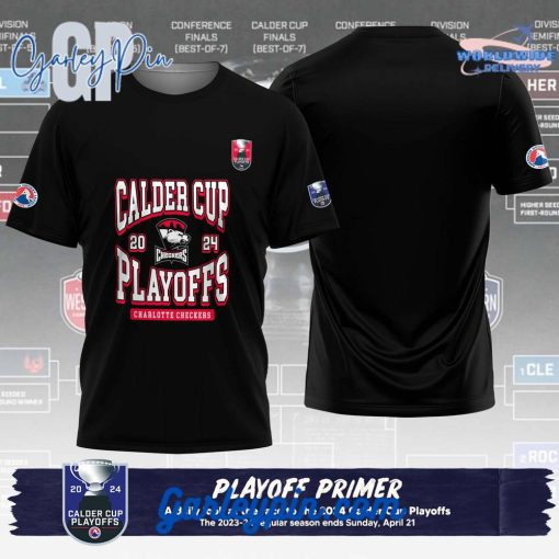 AHL Charlotte Checkers  2024 Play Offs T-Shirt