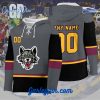 AHL Chicago Wolves  2024 Hockey Lace Up Maroon Hoodie