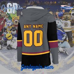 AHL Chicago Wolves 2024 Hockey Lace Up Gray Hoodie