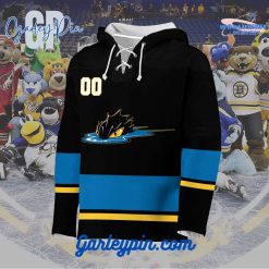 AHL Cleveland Monsters 2024 Hockey Lace Up Black Hoodie