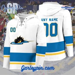 AHL Cleveland Monsters 2024 Hockey Lace Up White Hoodie