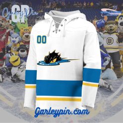 AHL Cleveland Monsters 2024 Hockey Lace Up White Hoodie