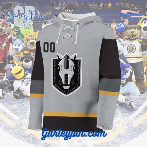 AHL Henderson Silver Knights  2024 Hockey Lace Up Gray Hoodie