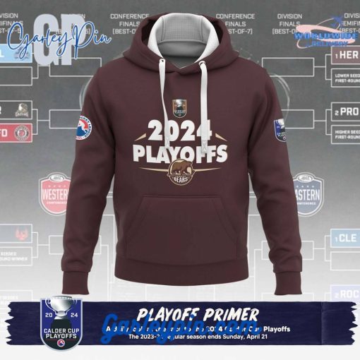 AHL Hershey Bears 2024 Play Offs Brown Hoodie