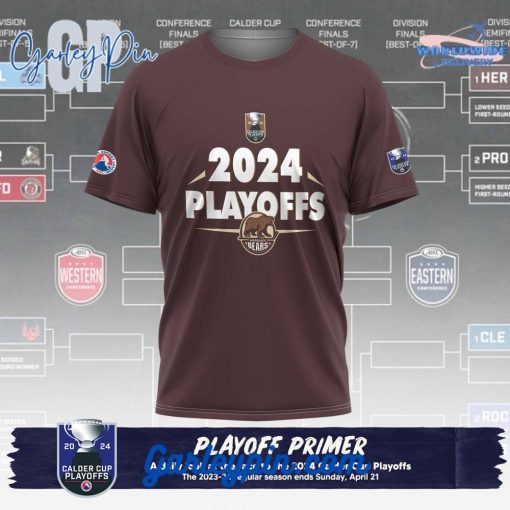 AHL Hershey Bears 2024 Play Offs Brown T-Shirt