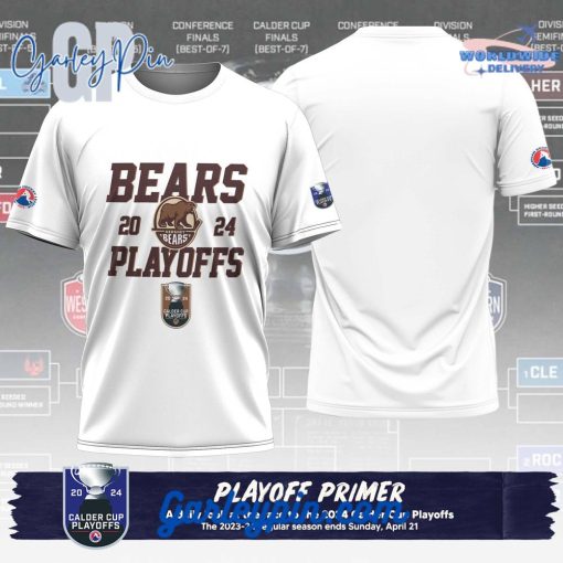 AHL Hershey Bears 2024 Play Offs White T-Shirt