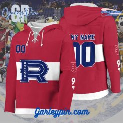 AHL Laval Rocket 2024 Hockey Lace Up Red Hoodie