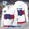 AHL Laval Rocket 2024 Hockey Lace Up Red Hoodie