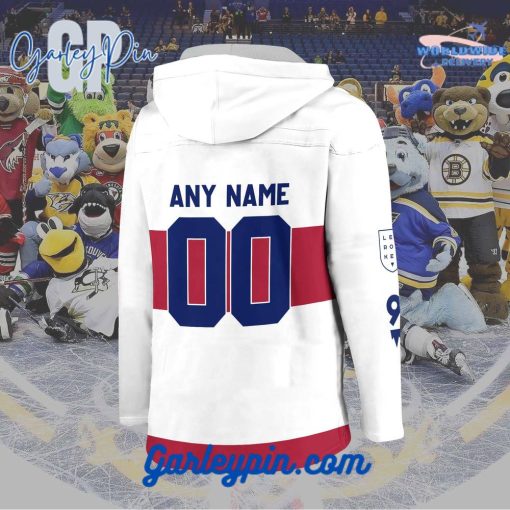 AHL Laval Rocket White 2024 Hockey Lace Up White Hoodie