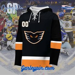 AHL Lehigh Valley Phantoms 2024 Hockey Lace Up Black Hoodie