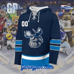 AHL Manitoba Moose 2024 Hockey Lace Up Navy Hoodie