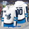 AHL Manitoba Moose  2024 Hockey Lace Up Navy Hoodie