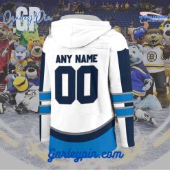 AHL Manitoba Moose 2024 Hockey Lace Up White Hoodie