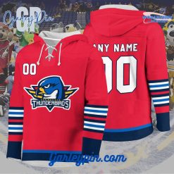 AHL Springfield Thunderbirds 2024 Hockey Lace Up Red Hoodie