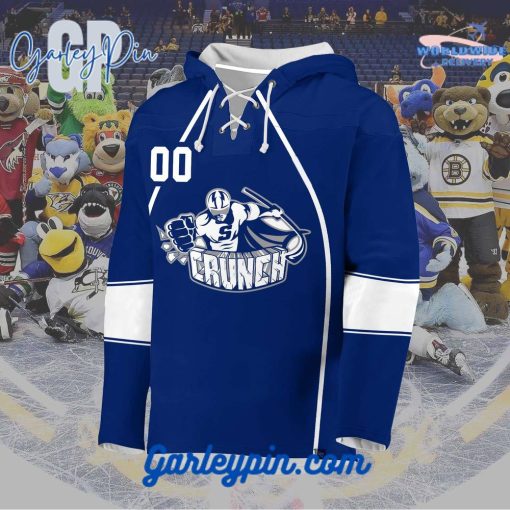 AHL Syracuse Crunch 2024 Hockey Lace Up Navy Hoodie