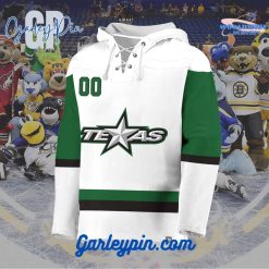 AHL Texas Stars  2024 Hockey Lace Up White Hoodie