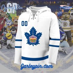 AHL Toronto Marlies 2024 Hockey Lace Up White Hoodie