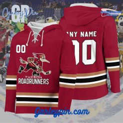 AHL Tucson Roadrunners 2024 Hockey Lace Up Red Hoodie