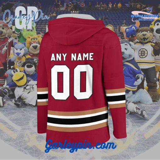 AHL Tucson Roadrunners 2024 Hockey Lace Up Red Hoodie