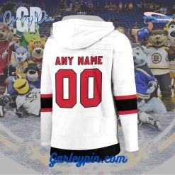 AHL Utica Comets 2024 Hockey Lace Up White Hoodie