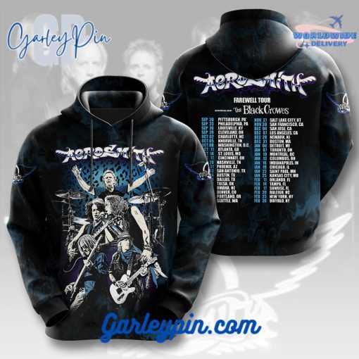 Aerosmith Farewell Tour Black Blue Hoodie