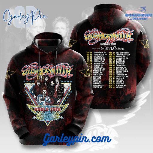 Aerosmith Farewell Tour Black Red Hoodie