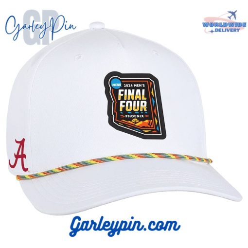 Alabama Crimson Tide 2024 NCAA Men’s Basketball March Madness Final Four White Classic Cap