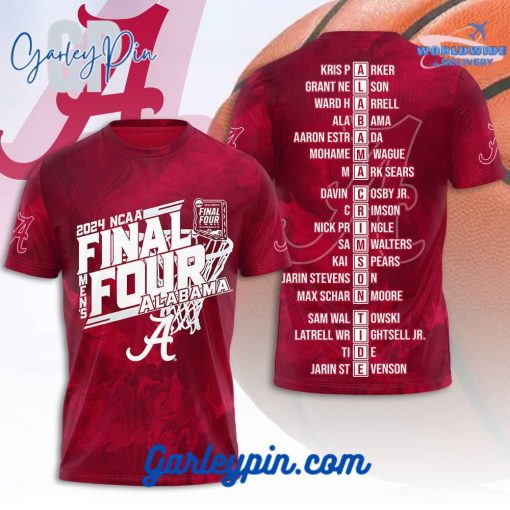 Alabama Crimson Tide Basketball 2024 NCAA Final Four T-Shirt