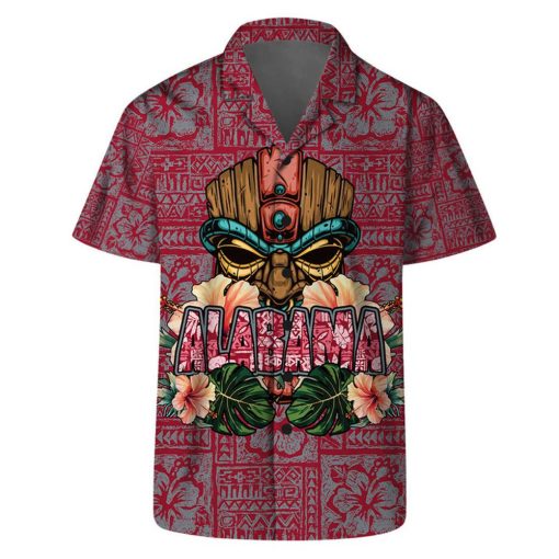 Alabama Crimson Tide NCAA  Aloha Tiki Pattern Hawaiian Set