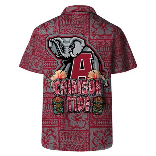 Alabama Crimson Tide NCAA  Aloha Tiki Pattern Hawaiian Set