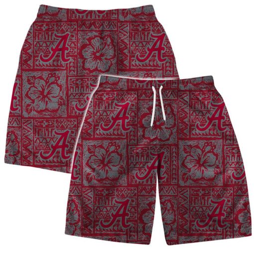 Alabama Crimson Tide NCAA  Aloha Tiki Pattern Hawaiian Set