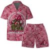 Clemson Tigers NCAA  Aloha Tiki Pattern Hawaiian Set