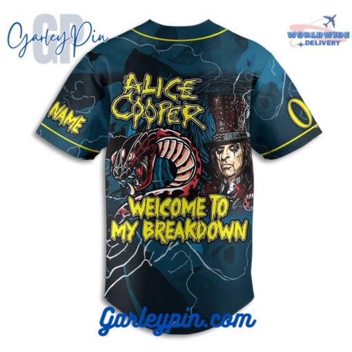 Alice Cooper Welcome To My Breakdown Baseball Jersey