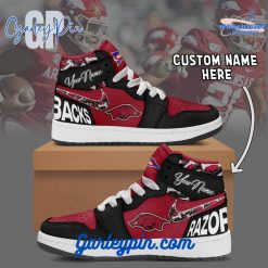 Arkansas Razorbacks NCAA Custom Name Air Jordan 1 Sneaker