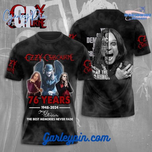 Black Sabbath 76 Years The Best Memories Never Fade T-Shirt