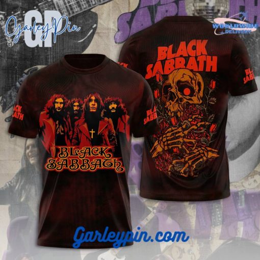 Black Sabbath Skull Roses T-Shirt