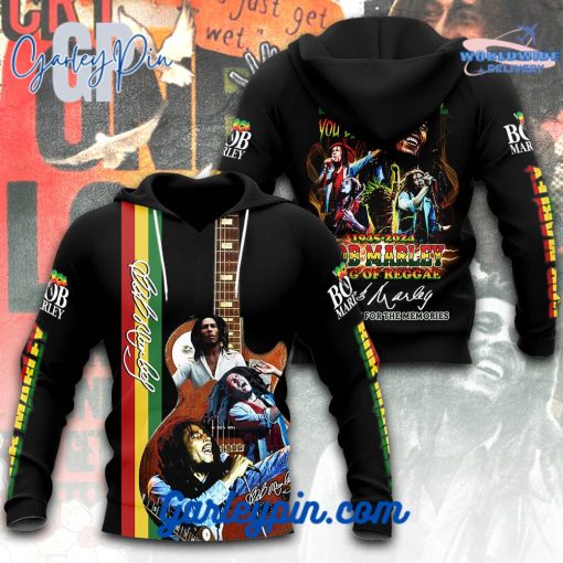 Bob Marley 19452024 King Of Reggae Thank You For The Memories Hoodie