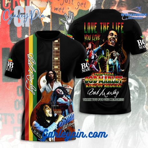 Bob Marley 19452024 King Of Reggae Thank You For The Memories T-Shirt