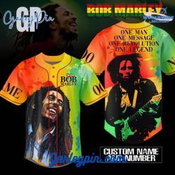 Bob Marley Custom Name Baseball Jersey