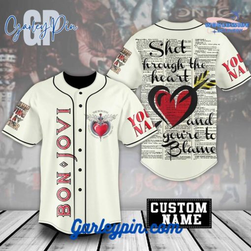 Bon Jovi Custom Name  Baseball Jersey