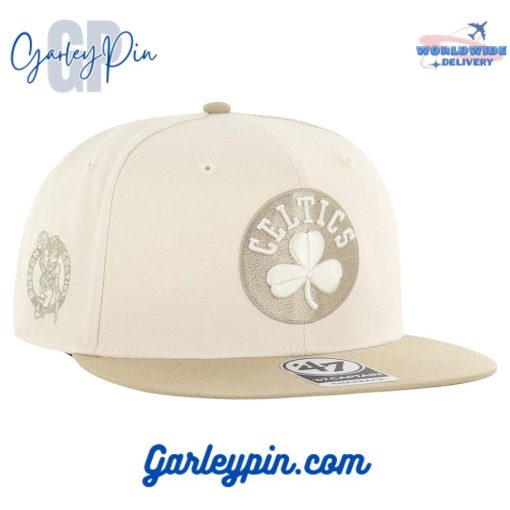 Boston Celtics Cream Tan Snapback Hat