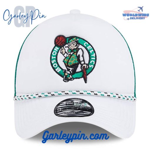 Boston Celtics New Era Court Sport White Kelly Green Hat