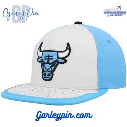 Chicago Bulls Mitchell Ness White Light Blue Snapback Hat