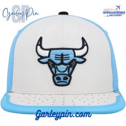 Chicago Bulls Mitchell & Ness White  Light Blue Snapback Hat