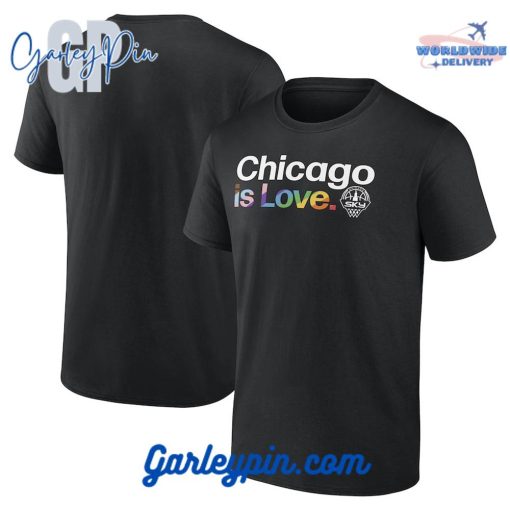 Chicago Sky Chicago Is Love Black T-Shirt