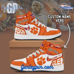 Clemson Tigers NCAA Custom Name Air Jordan 1 Sneaker