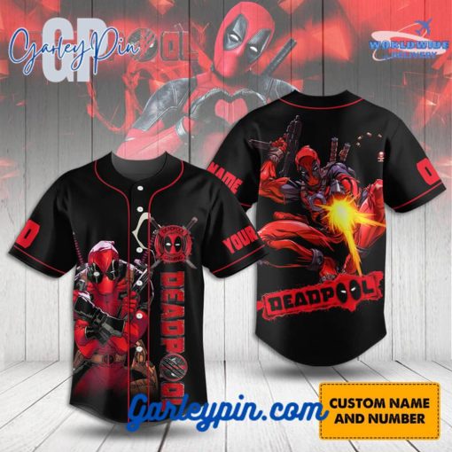 Deadpool Custom Name Baseball Jersey