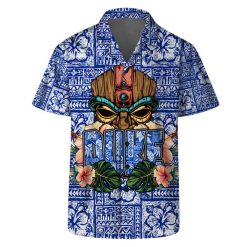 Duke Blue Devils NCAA Aloha Tiki Pattern Hawaiian Set