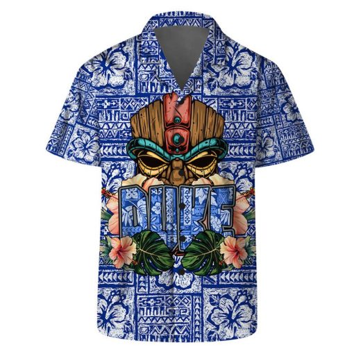 Duke Blue Devils NCAA  Aloha Tiki Pattern Hawaiian Set